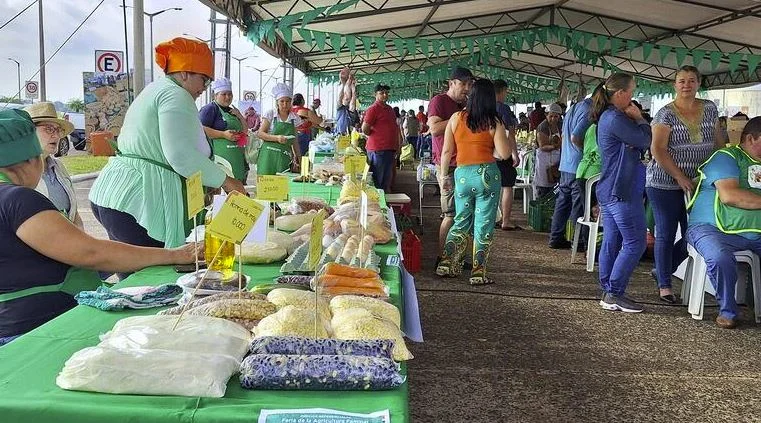 Direkt vom Feld zum Verbraucher: Bei der Feria de Agricultura Familiar an der Costanera von Encarnación verkaufen Produzenten aus Itapúa ihre Erzeugnisse ohne Zwischenhandel. Am 30. September findet die nächste große Ausgabe an der Playa San José statt. Foto: ABC Color / Archiv.