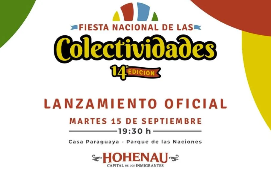 14. Fiesta Nacional de las Colectividades 25. bis 27. September 2026 Parque de las Naciones, Hohenau, Itapúa