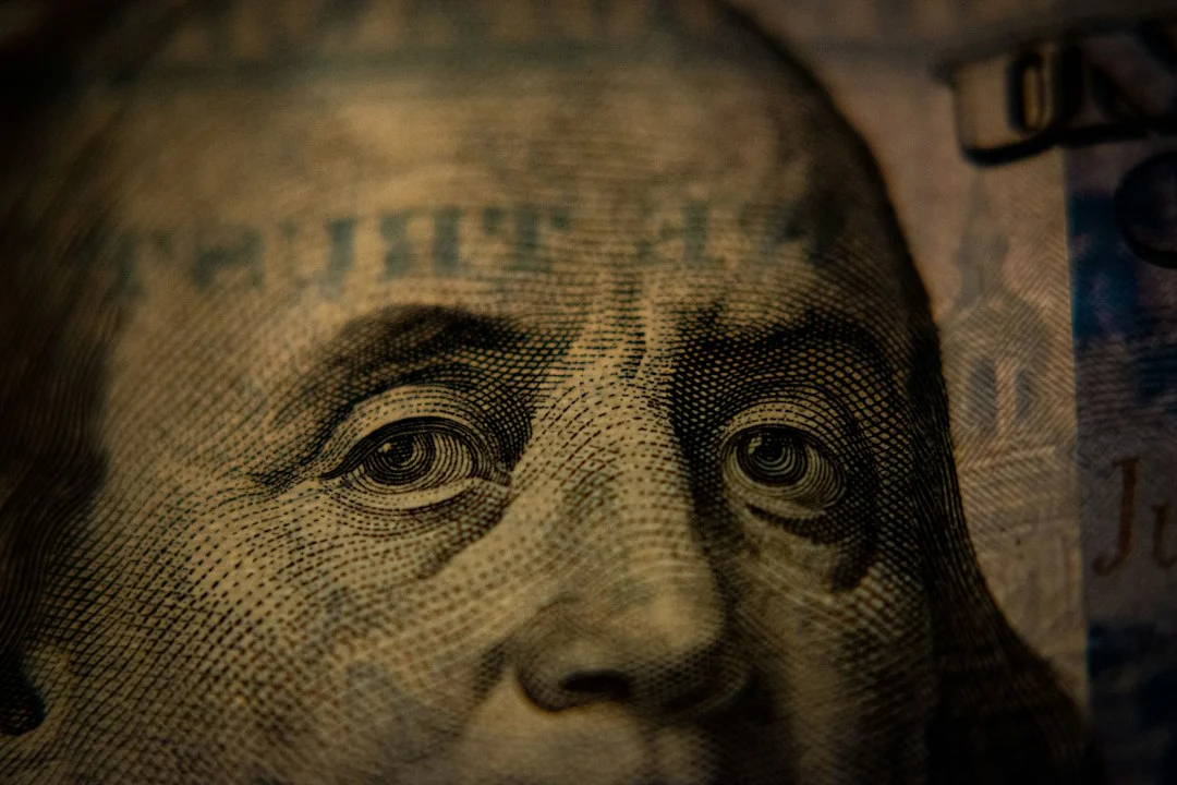 Nahaufnahme einer US-amerikanischen Hundert-Dollar-Banknote